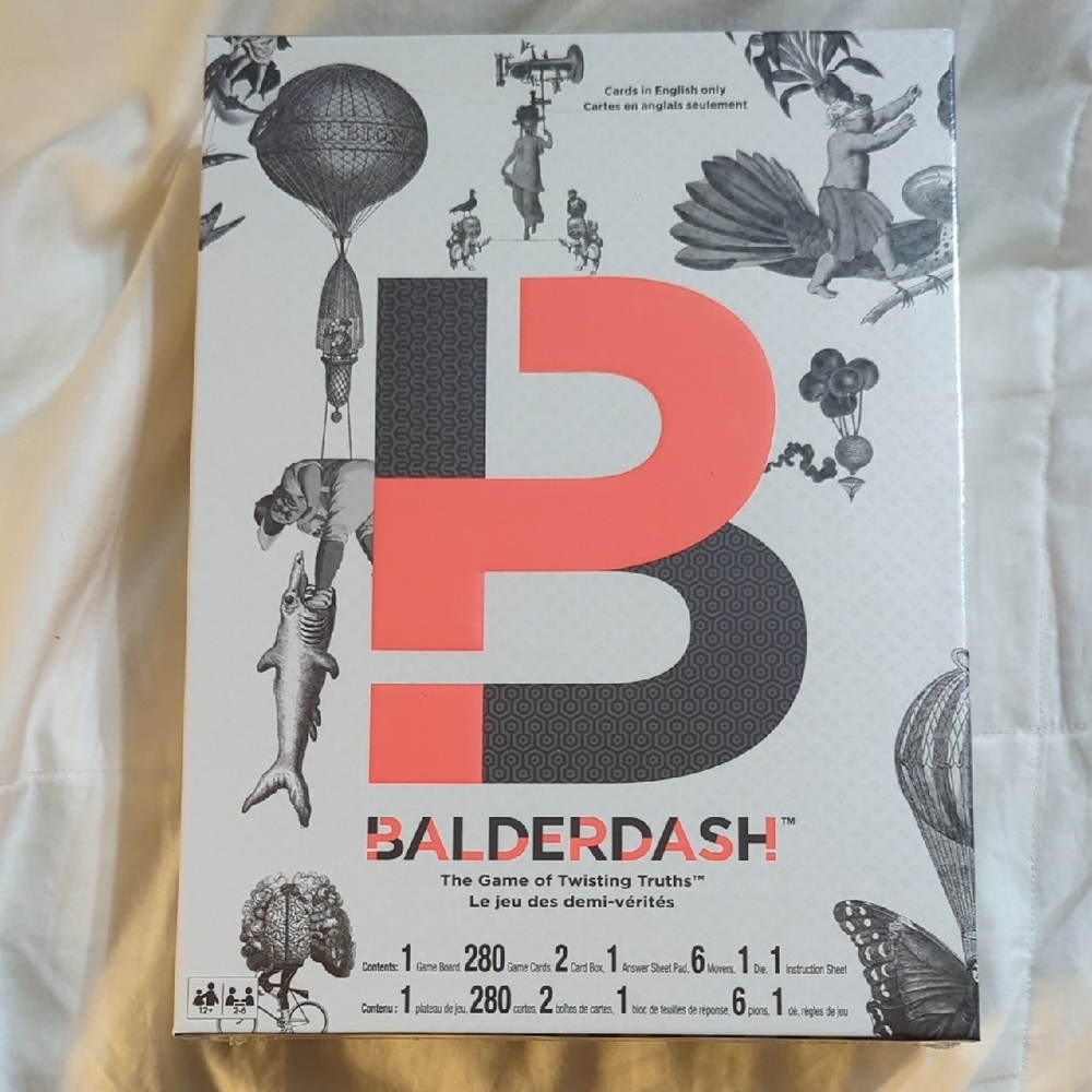 Mattel Balderdash Game - Black, Red, White